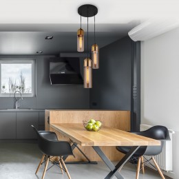 Подвесной светильник со стеклянным плафоном 50180/3 янтарный Eurosvet