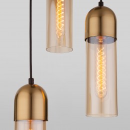 Подвесной светильник со стеклянным плафоном 50180/3 янтарный Eurosvet