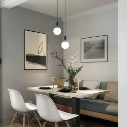 Подвесной светильник со стеклянным плафоном 50197/1 черный Eurosvet