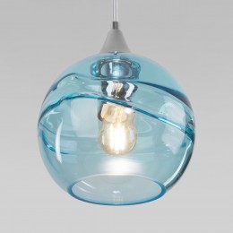 Подвесной светильник со стеклянным плафоном 50221/1 голубой Eurosvet