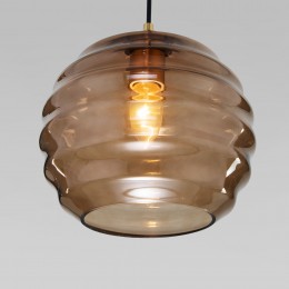 Подвесной светильник со стеклянным плафоном 50239/1 коньячный Eurosvet