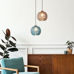 Подвесной светильник со стеклянным плафоном 50239/1 коньячный Eurosvet