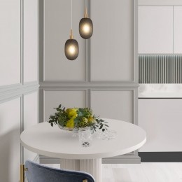 Подвесной светильник со стеклянным плафоном 50266/1 дымчатый Eurosvet