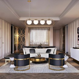 Подвесной светильник со стеклянными плафонами 50089/4 золото Eurosvet