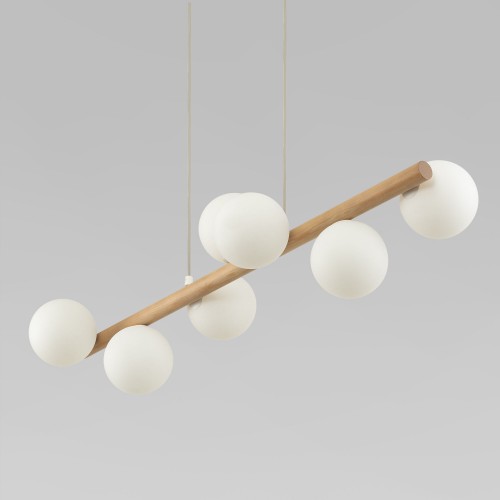Подвесной светильник со стеклянными плафонами 5905 Estera Wood TK Lighting