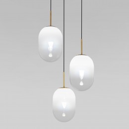 Подвесной светильник со стеклянными плафонами 60161/3 латунь Eurosvet