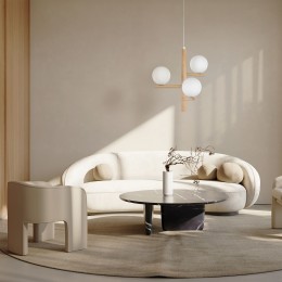 Подвесной светильник со стеклянными плафонами 6799 Estera Wood TK Lighting