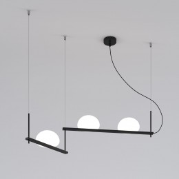 Подвесной светильник со стеклянными плафонами 70145/3 черный Eurosvet