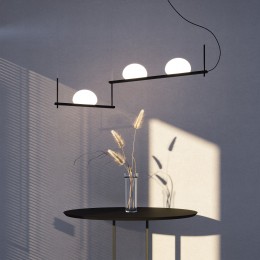 Подвесной светильник со стеклянными плафонами 70145/3 черный Eurosvet