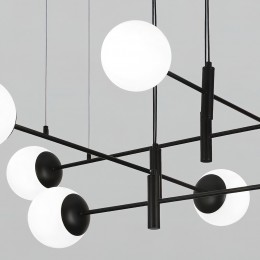 Подвесной светильник со стеклянными плафонами 70146/8 черный Eurosvet