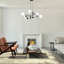 Подвесной светильник со стеклянными плафонами 70146/8 черный Eurosvet