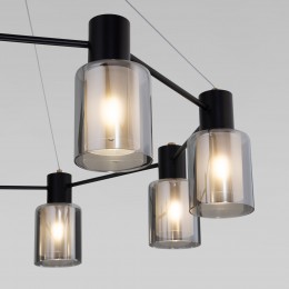 Подвесной светильник со стеклянными плафонами 70219/8 черный/античная бронза Eurosvet