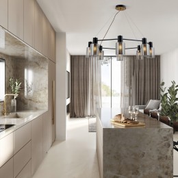 Подвесной светильник со стеклянными плафонами 70219/8 черный/античная бронза Eurosvet