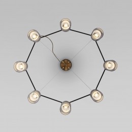 Подвесной светильник со стеклянными плафонами 70219/8 черный/античная бронза Eurosvet