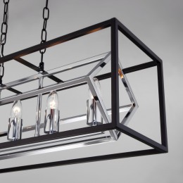 Подвесной светильник в стиле лофт 70122/5 черный Eurosvet