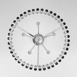 Потолочная люстра с металлическим плафоном 362/5 серебро Bogate's