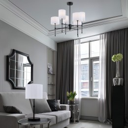 Потолочная люстра с тканевыми абажурами 60162/6 черный Eurosvet