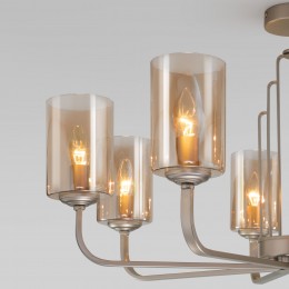 Потолочная люстра со стеклянными плафонами 60138/8 перламутровое золото Eurosvet