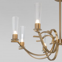 Потолочная люстра со стеклянными плафонами 60141/8 латунь Eurosvet