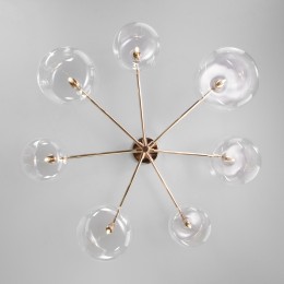 Потолочная люстра со стеклянными плафонами 70128/7 золото Eurosvet