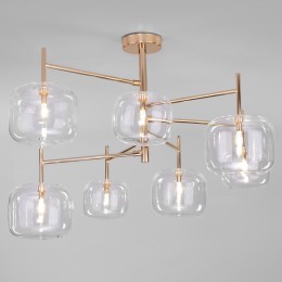 Потолочная люстра со стеклянными плафонами 70128/7 золото Eurosvet