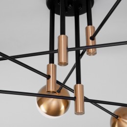 Потолочная люстра со стеклянными плафонами 70129/8 латунь Eurosvet