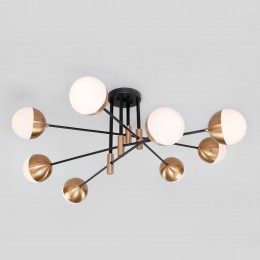 Потолочная люстра со стеклянными плафонами 70129/8 латунь Eurosvet