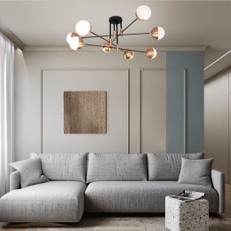 Потолочная люстра со стеклянными плафонами 70129/8 латунь Eurosvet