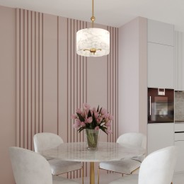 Потолочный светильник с тканевым абажуром 60174/3 латунь Eurosvet