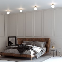 Потолочный светильник со стеклянным плафоном 30197/1 золото Eurosvet