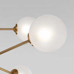 Умный потолочный светильник cо стеклянными плафонами 50383 латунь Eurosvet