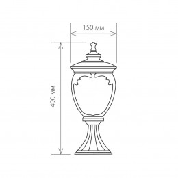 Andromeda S черное золото ландшафтный светильник IP44 GLYF-8024S Elektrostandard