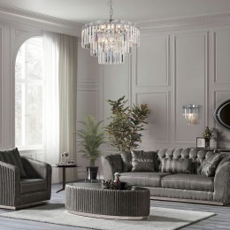 Настенный светильник с хрусталем 10130/1 хром Eurosvet