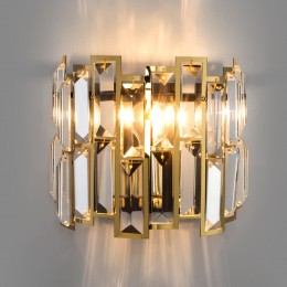 Настенный светильник с хрусталем 339/2 золото / черный Bogate's