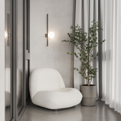 Настенный светильник с матовым плафоном 503052 хром Eurosvet