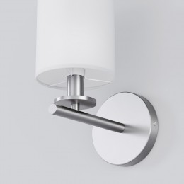 НАСТЕННЫЙ СВЕТИЛЬНИК С ТКАНЕВЫМ АБАЖУРОМ 60146/1 никель Eurosvet