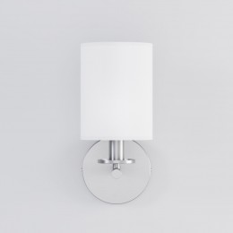 НАСТЕННЫЙ СВЕТИЛЬНИК С ТКАНЕВЫМ АБАЖУРОМ 60146/1 никель Eurosvet