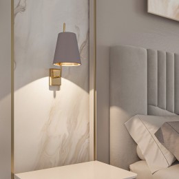 Настенный светильник с тканевым абажуром 60173/1 латунь Eurosvet