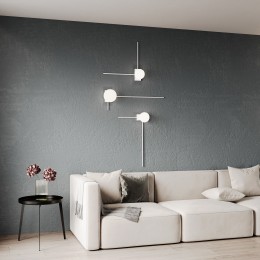 НАСТЕННЫЙ СВЕТИЛЬНИК СО СТЕКЛЯННЫМ ПЛАФОНОМ 40035/1 белый Eurosvet