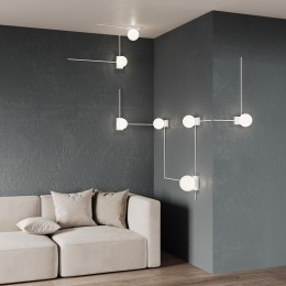 НАСТЕННЫЙ СВЕТИЛЬНИК СО СТЕКЛЯННЫМ ПЛАФОНОМ 40035/1 белый Eurosvet