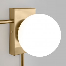 НАСТЕННЫЙ СВЕТИЛЬНИК СО СТЕКЛЯННЫМ ПЛАФОНОМ 40035/1 латунь Eurosvet