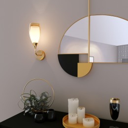 Настенный светильник со стеклянным плафоном 50285/1 золото Eurosvet