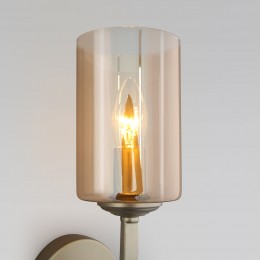 НАСТЕННЫЙ СВЕТИЛЬНИК СО СТЕКЛЯННЫМ ПЛАФОНОМ 60138/1 перламутровое золото Eurosvet