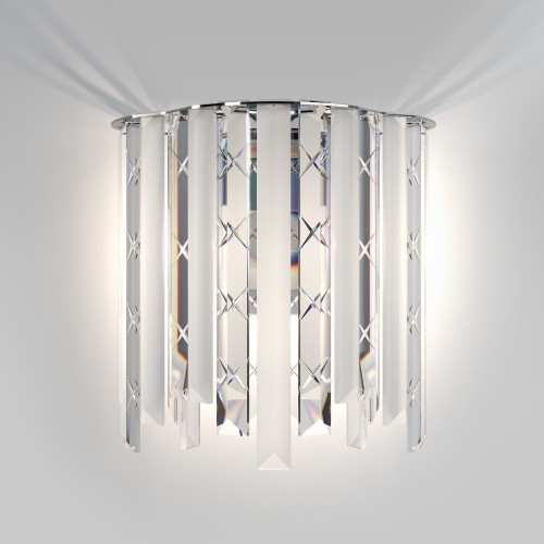 Настенный светодиодный светильник с хрусталем 109011 хром Eurosvet