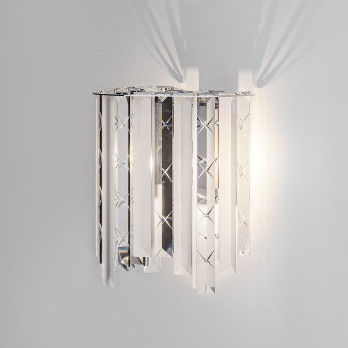 Настенный светодиодный светильник с хрусталем 109011 хром Eurosvet