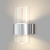 Настенный светодиодный светильник со стеклянным плафоном 40021/1 LED хром/прозрачный Eurosvet