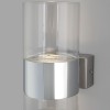 Настенный светодиодный светильник со стеклянным плафоном 40021/1 LED хром/прозрачный Eurosvet