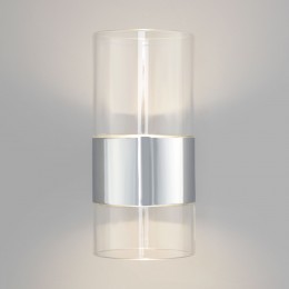 Настенный светодиодный светильник со стеклянным плафоном 40021/1 LED хром/прозрачный Eurosvet