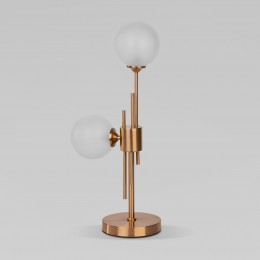 Настольный светильник со стеклянными плафонами 01383/2 латунь Eurosvet