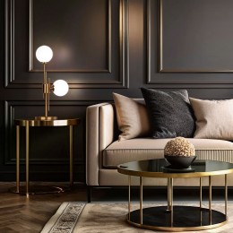 Настольный светильник со стеклянными плафонами 01383/2 латунь Eurosvet